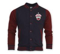 AS Roma Men's Mens Roma College Baseball Jacket in Navy | Size: Small AS Roma Navy S