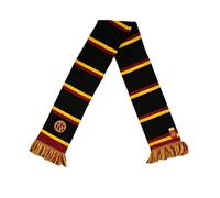 AS Roma Official Striped Tubular Scarf with Embroidery, Black