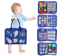 AS Sayeds - 91 in 1 Montesorri Busy board, Toys for 1 2 3 4 Year Old Boys/Girls, Educational Sensory Toy for Developing Fine Motor Skills, Safe and Portable, Travel Toy for Plane/Car