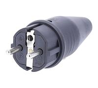 AS Schwabe 60411 Safety plug Mains Power Connector Black Plastic I...