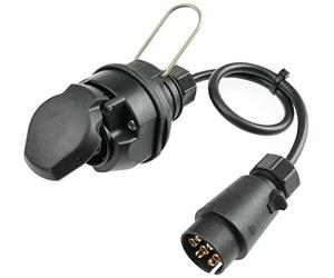 as - Schwabe 60468 0.6 m Extension Cable Car Trailer Adapter for 13-Pole Socket to 7-Pole Plug - Black