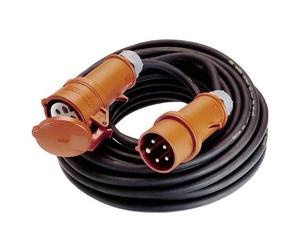 AS Schwabe 60723 Cable Extension 20m H07RN-F Rubber Black 230V 16A...