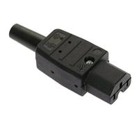 as - Schwabe 62082 Warming Device Socket Type C15 for up to 120 °C Thermoplastic Device Socket 2-Pin Connection Cables Max. 3G1.5-230 V / 10 A Made in Germany Black