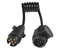 as - Schwabe Adapterkabel, 12 V Camping Anhänger & Caravan Verlängerungskabel 1m, Adapter Stecker 7-poliger Stecker auf 13-poligen Stecker, Anschluss für Wohnwagen & Wohnmobil, IP44, Schwarz I 61475