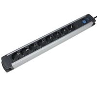 as-Schwabe ALUX 8-fach Steckdosenleiste 1,5 m schw NEW