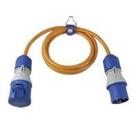as - Schwabe Camping Extension Cable 1.5 m - 230 V / 16 A / 3-Pin - CEE Plug with Voltage Indicator - CEE Coupling with Hinged Lid - Motorhome Extension - Made in Germany - IP44, 62430
