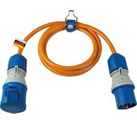 as - Schwabe Camping Extension Cable 1.5 m - 230 V / 16 A / 3-Pin - CEE Plug with Voltage Indicator - CEE Coupling with Hinged Lid - Motorhome Extension - Made in Germany - IP44, 62430