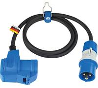 as - Schwabe Camping Extension Cable 1.5 m - 230V/16A/3-Pin - CEE Plug with Voltage Indicator - CEE Angle Coupling + Earthing Contact Socket - Motorhome Extension Cable - IP44, 61403