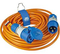 as - Schwabe Camping Extension Cable 25 m - 230 V / 16 A / 3-Pin - CEE Plug with Voltage Indicator - CEE Coupling with Hinged Lid - Motorhome Extension - Made in Germany - IP44, 62433