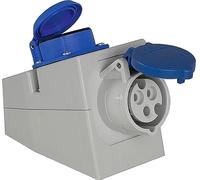 as - Schwabe CEE 61449 Wall Combination Socket, Polyamide, CEE Socket 230 V/16 A, 3-Pin with Hinged Lid and Earthing Contact Socket 230 V/16 A with Hinged Lid