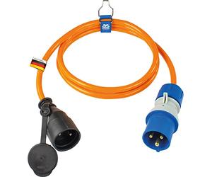 as - Schwabe CEE Adaptor Cable French Standard 1.5 m - 862435 | Camping Adaptor France - Extension Type E - NF Coupling - CEE Plug with Voltage Display 230 V, 16 A, 3 Pin, IP44