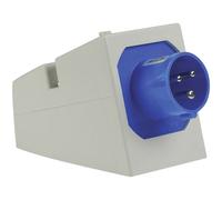 As-Schwabe 60473 CEE-wall Inlet, 230 V, 16 A, 3-Port, 6h, IP4, for Outdoor Area