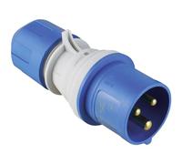 as - Schwabe - CEE Plug with Powerlight Voltage Display - 230 V, 16 A | 3-pin - outdoor plug - IP44 - suitable for outdoor use - blue, 61486