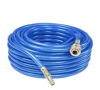 as - Schwabe Compressed Air Hose 20 m - Max 15 Bar - Connection NW 7.2 - Compressed Air Hose 9 x 3 mm with Polyester Fabric Insert - Compressor Hose with Quick Release Coupling & Plug Nozzle - Blue,