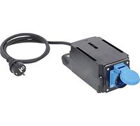 as - Schwabe MIXO inrush current limiter 230 V/16 A - Schuko socket with hinged lid max. 3600 W load - Current limiter with 1.5 m cable & plug - IP44 - Made in Germany - Black I 60533