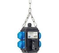 as - Schwabe Mixo Power Cube I, Hanging Distribution Board with 4 Earth Contact sockets, 230 V, 16 A, Hanging MIXO Distribution Board for Better Power Supply, IP44, Made in Germany, Black, I 60731