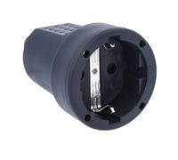 as - Schwabe PVC Coupling - Earthing Contact Coupling with Double Protective Contact - Connection Cables up to max. 1.5 mm² - 230 V - 16 A - IP20 - Black, 62225