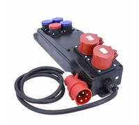 as - Schwabe Solid Rubber Power Strip CEE 16 A 400 V, 4X T23 IP55, 1x T25 IP55, 2X CEE 16 A, 2 m H07RN-F, IP44 Splash-Proof