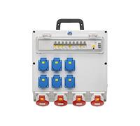 as - Schwabe Wall Distributor Ready for Connection, Output 6x Schuko, 4x CEE (400V/16A/5-pin), Construction Power Distributor, Fixed Connection NYM-J up to 5x10, Wet Room Distributor, Distribution Box