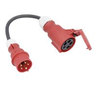 as - Schwabe X-Pro Adapter Cable 16A Black 0.3m H07RN-F 5G 2.5mm² 61376