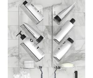 As Seen on Dragons Den No Suction Cups & No Screws Easy Clean Rust Proof Shower