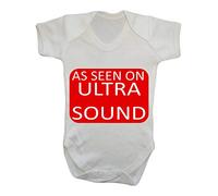 As seen on Ultrasound TV Schedule Parody Baby Grow Vest, 0-3 Months, White