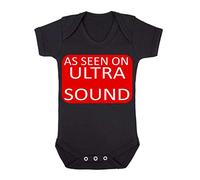 As seen on Ultrasound TV Schedule Parody Baby Grow Vest, 3-6 Months, Black