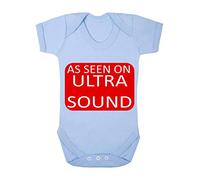 As seen on Ultrasound TV Schedule Parody Baby Grow Vest, 6-12 Months, Pastel Blue