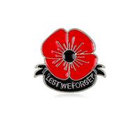 (As show, 1 Pcs) Red Poppy Pins Lest We Forget Enamel Poppy Brooch Pins For Women Flowers Broaches