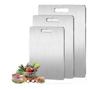 (As show, 24*15cm) Double Thick Titanium Cutting Board for Home Kitchen Cooking Outdoor Camping Hiking Backpacking