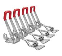 (As show, 2pack) Heavy Duty Adjustable Toggle Latch Clamp With Lock Hole 660lbs Holding Capacity Large Pull Action Latch