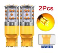 (As show, 2PCS P21W BA15S) 2Pcs WY21W LED Canbus No Hyper Flash Turn Signal car lights Bulb 3030 SMD T20 7440 W21W 1156 ba15s LED Lamp 12V Orange