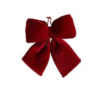 (As show, A) Christmas Bow Red Oversized Christmas Decoration Pendant Velvet Wedding Decoration Christmas Tree Ornament