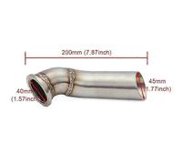 (As show, A Type) 44mm Tial Wastegate Dump Pipe FOR HONDA CIVIC CR-V 3 Versions1320 Exhaust Tube Pipe V-Band Flange 13 Stainless Steel