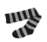 (As show, Black Gray Broad Stripe) Sinknap Stockings Color Block Striped Women Over The Knee Thigh High Socks For Christmas