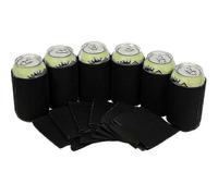 (As show, Blue) 6 Pack Blank Beer Can Coolers Sleeves Neoprene Beer Can Cooler Drink Bottle Holder Sleeve