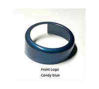 (As show, front-black) Rear Logo Decoration Ring Trim Cover with Stickers for Alfa Romeo Giulia Stelvio Exterior Car Accessories