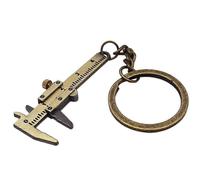 (As show, Gold) Mini Measuring Tool with for Key Holders Tag Movable Vernier Caliper Keychain Tools Gadgets Keychain Gift Ideas for Men Silver