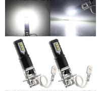 (As show, H27-880) 2x H3 160W car light 6000K 6000LM Super Bright White DRL LED Head Bulb Kit High Beam 2525 Chips Fog Lamp Driving For Auto 12v - JA