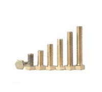 (As show, M6x35 10pcs) Brass Hexagon Bolt Brass Hex Bolt M4 M5 M6 M8 M10 Brass Screw Metric Thread