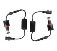 (As show, One size) 1 Pair 120w 12led Car Angel Eye Marker Headlights Bulbs Lamps For E82 E90 E92 E60 E61 E63 E89 X6 H8