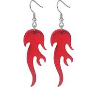 (As show, One size) 1 Pair Punk Fire Earrings Acrylic Flame Earrings Dangle Drop Earrings for Women Girls