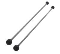 (As show, One size) 1 Pair Rubber Black Drumstick Double Head Marimba Mallets Xylophone Mallets Drum Stick for Child Drummer Practitioner
