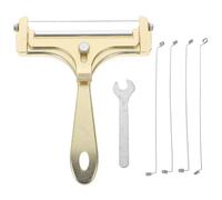 (As show, One size) 1 Set Adjustable Hand Held Cheese Cutter Kitchen Wire Cheese Butter Slicer