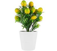 (As show, One size) 1 Set Artificial Potted Fruit Picks Realistic Lemon Branches Bonsai Artificial Lemon Bonsai