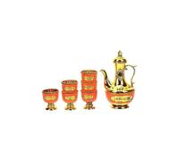 (As show, One size) 1 Set Buddhist Sacrifice Cup Ritual Buddhist Offering Water Cup Buddha Wine Kettle BAOPENG