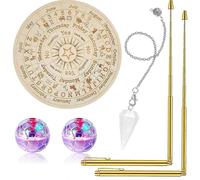 (As show, One size) 1 Set Copper Dowsing Rods Spiritual and Pendulum Board Kit compatible with the Supernaturalwith Our Comprehensiveghost Hunting Kit