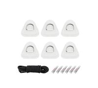 (As show, One size) 1 Set D Ring Pad Pvc Patch Boat Deck Rigging 2.5m Elastic Bungee Rope Kit For Stand Up Paddle Board Sup Deck Accessories White