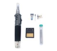 (As show, One size) 10-in-1 Professional Butane Gas Soldering Iron Set Welding Kit Torch Stainless Steel Temperature Adjustable 0-1300