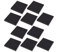 (As show, One size) 10 Pack Simple Square Sticky Notes, Black Self-Stick Memo Note Set Writing Pads Page Marker Notepad for Office, School